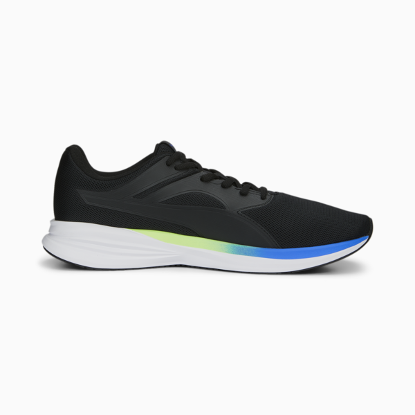 Transport Running Shoes, PUMA Black-Fizzy Lime-Royal Sapphire, large-ZAF