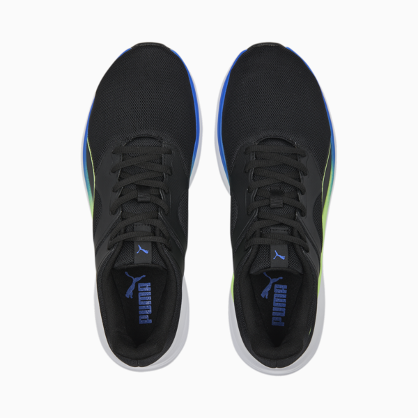 Transport Running Shoes, PUMA Black-Fizzy Lime-Royal Sapphire, large-ZAF