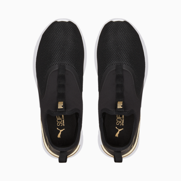 Remedie Slip-On Training Shoes Women, Puma Black-Puma White-Puma Team Gold, large-ZAF