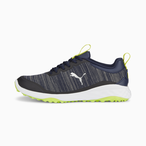 FUSION Pro Golf Shoes Men, PUMA Navy-PUMA Silver-Lime Smash, large-ZAF