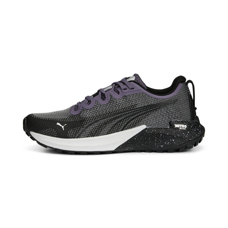 Women's PUMA Fast-Trac NITRO Trail Running Shoes in Black/Purple size UK 4.5
