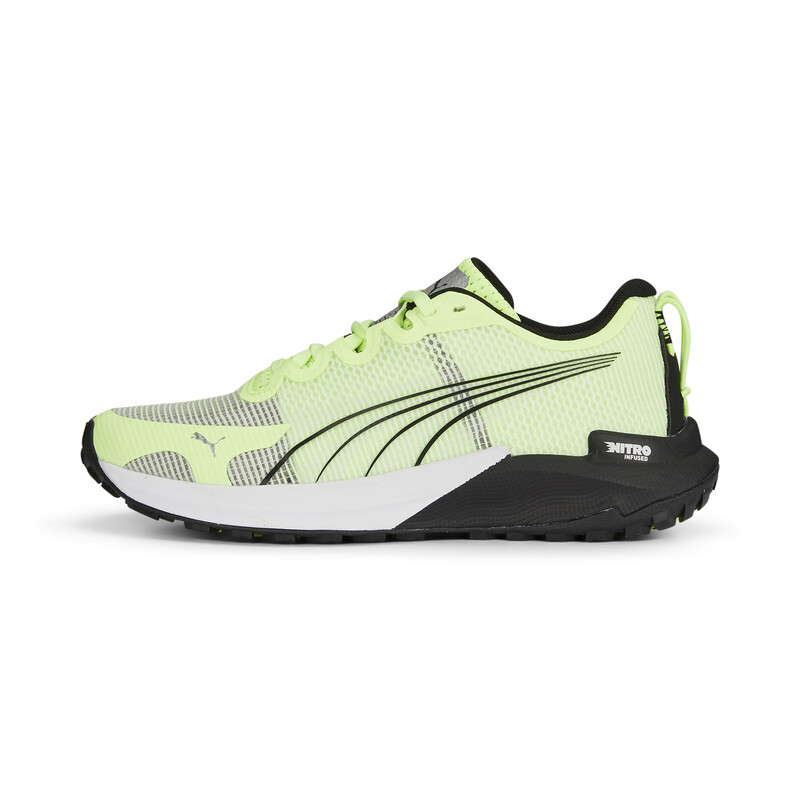 Women's PUMA Fast-Trac NITRO Trail Running Shoes in Black/Yellow size UK 3.5