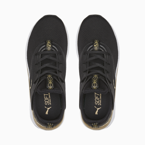 Softride Ruby Deco Glam Running Shoes Women, Puma Black-Puma Team Gold, large-ZAF