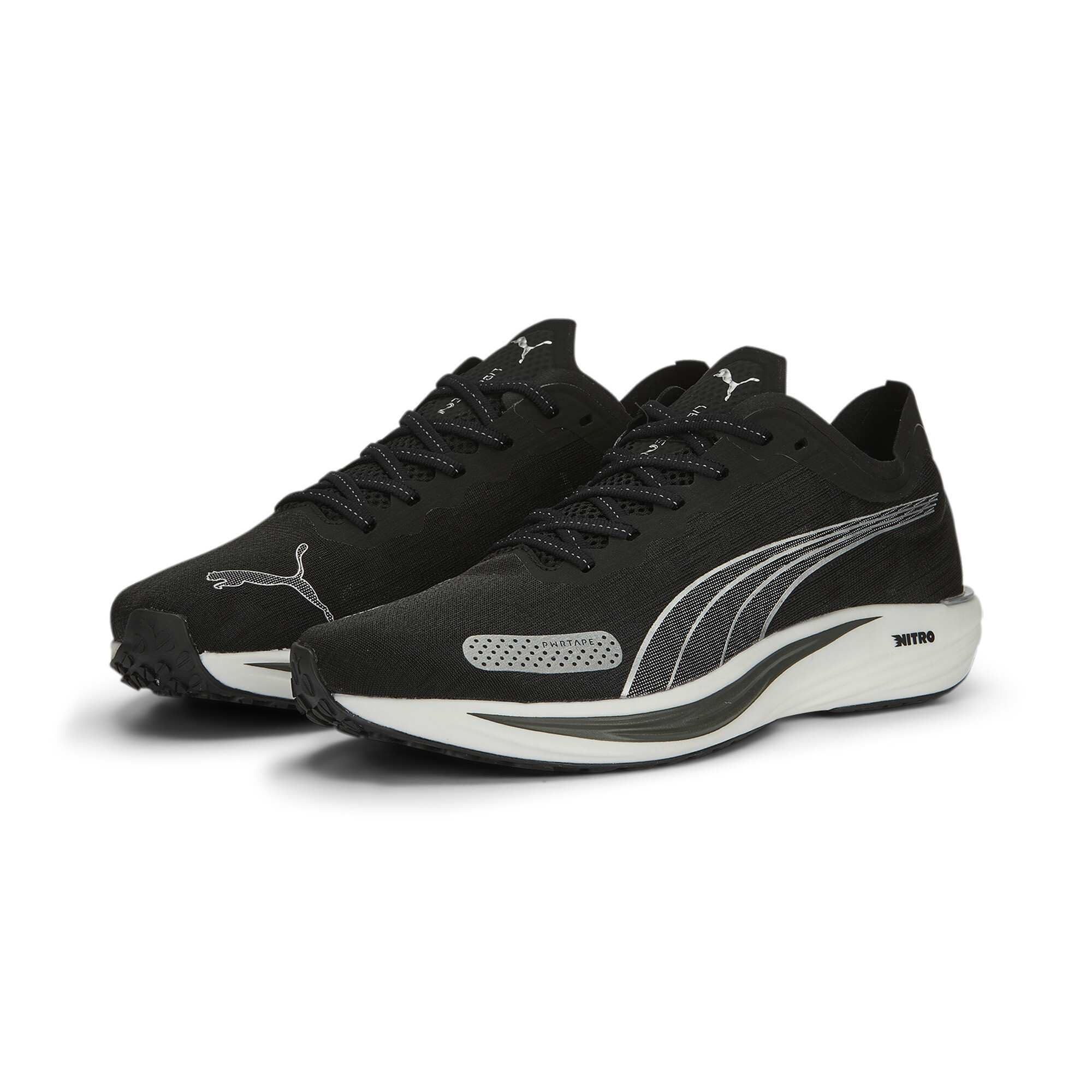 Men's PUMA Liberate NITRO™ 2 Running Shoes In Black, Size EU 40.5