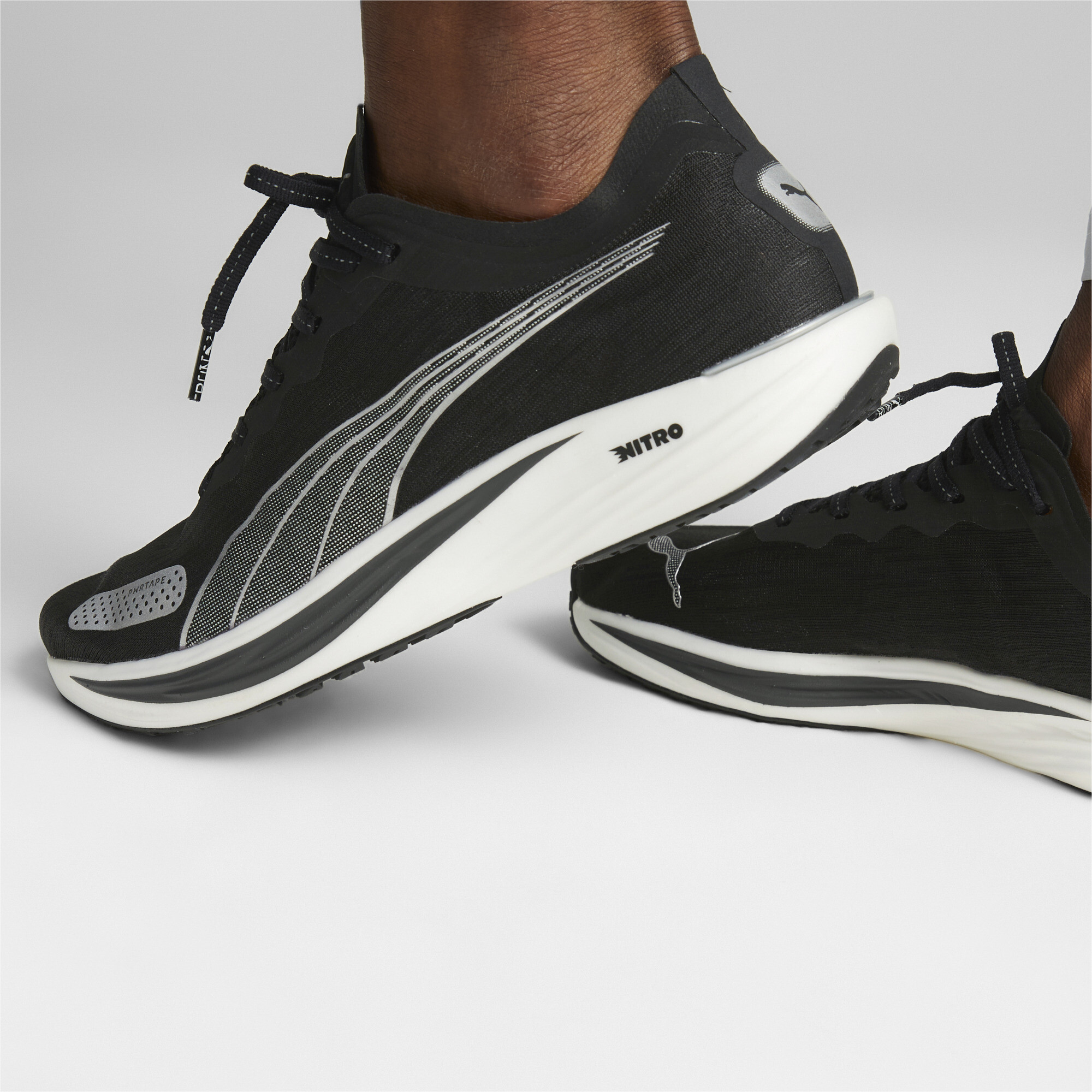 Men's PUMA Liberate NITRO™ 2 Running Shoes In Black, Size EU 40.5