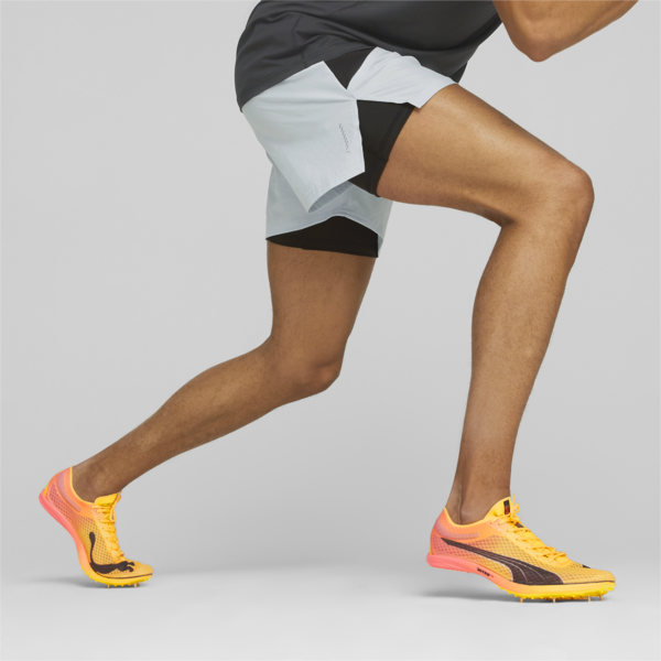 evoSPEED Distance Nitro Elite Track and Field Spikes, Sun Stream-Sunset Glow-Puma Black, large-ZAF
