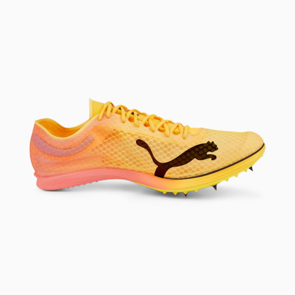 evoSPEED Distance Nitro Elite Track and Field Spikes, Sun Stream-Sunset Glow-Puma Black, large-ZAF
