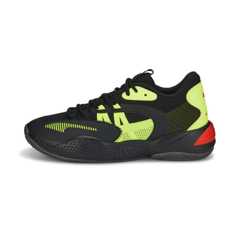 PUMA Court Rider 2.0 Glow Stick Unisex Basketball Shoes in Black Yellow size UK 7