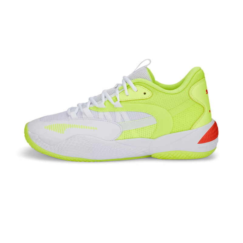 

PUMA Court Rider 2.0 Glow Stick Unisex Basketball Shoes, White/yellow
