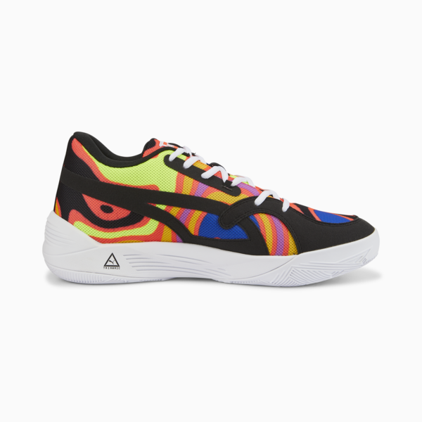 TRC Blaze Court Lava Basketball Shoes, Ocean Dive-Fiery Coral, large-MEX