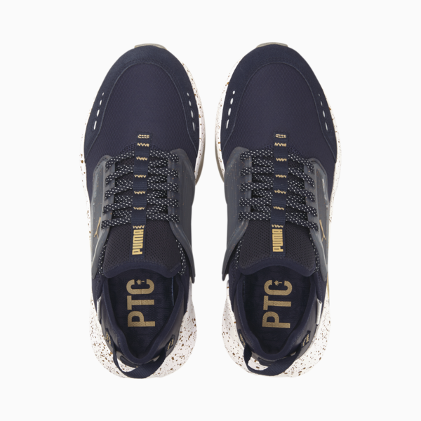 PUMA x Palm Tree Crew One Sport Golf Shoes, Navy Blazer-Puma Team Gold, large-ZAF
