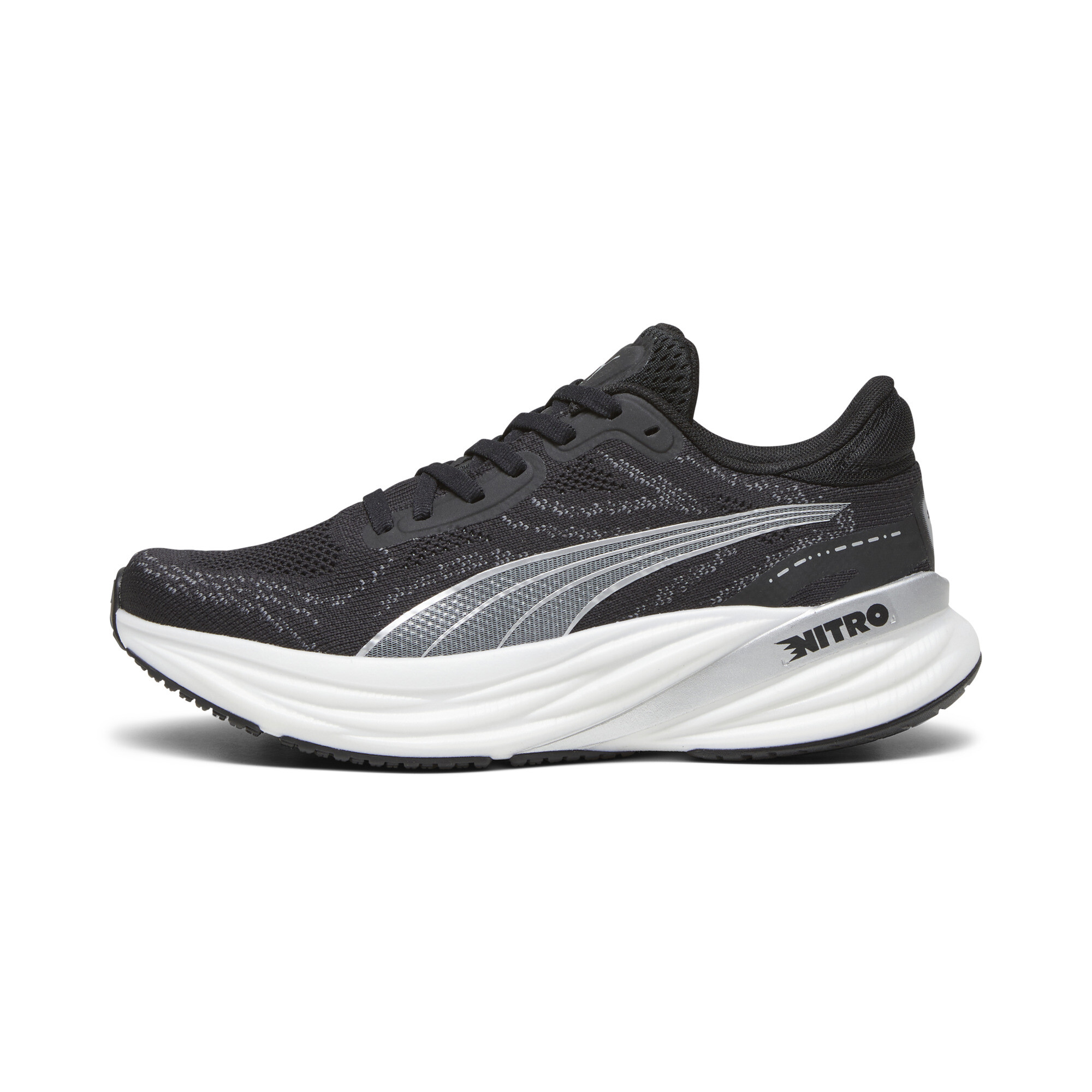 Puma Magnify NITRO™ 2 Laufschuhe Damen | Black/White/Silver | Größe: 35.5