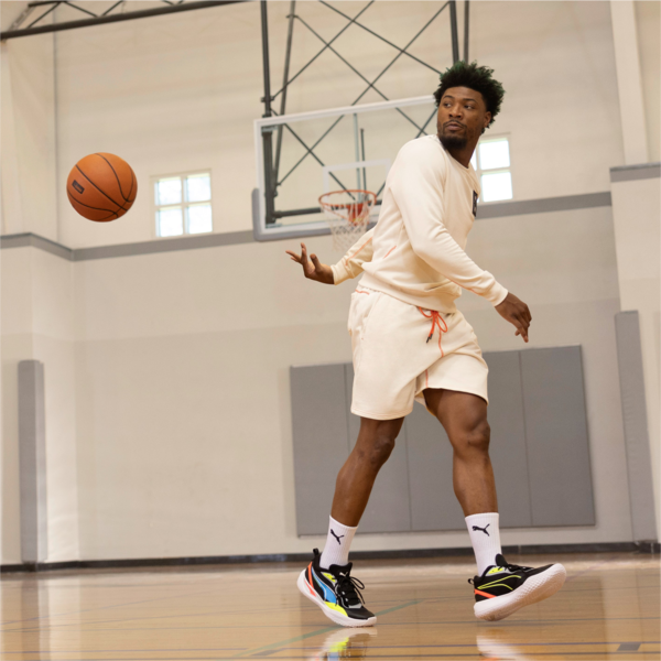 Playmaker Pro Basketball Shoes, Jet Black-Lime Squeeze, large-ZAF