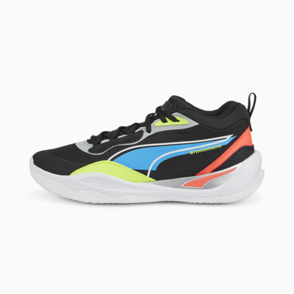 Playmaker Pro Basketball Shoes, Jet Black-Lime Squeeze, large-ZAF