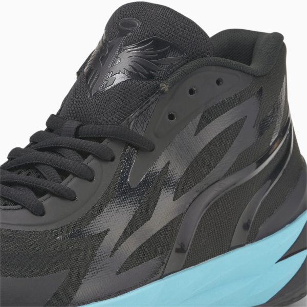 MB.02 Phenom Basketball Shoes, Puma Black-Blue Atoll, large-ZAF