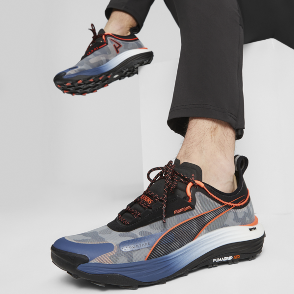 Voyage NITRO™ 3 Men's Trail Running Shoes, Inky Blue-PUMA Black-Neon Sun, large-ZAF