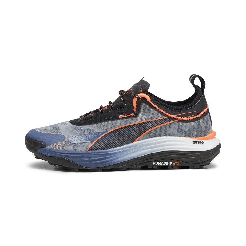 Men's PUMA Voyage NITRO 3 Running Lightweight Shoes in Black/Blue size 9