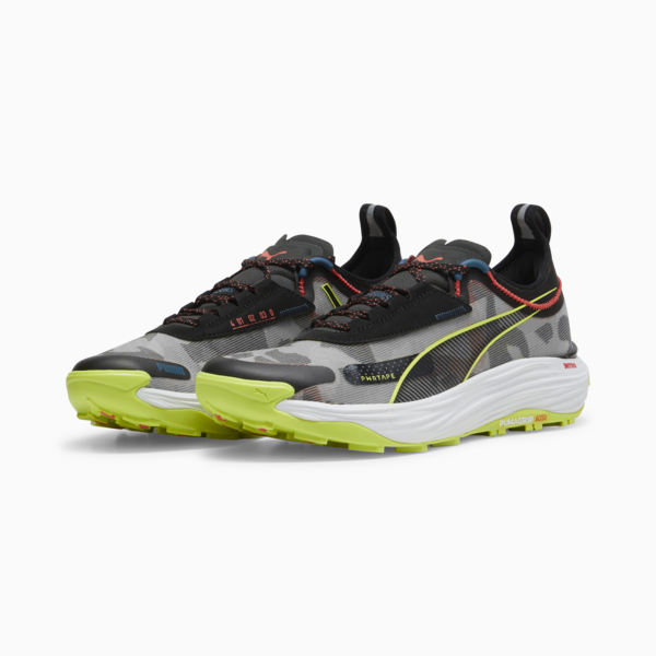 Voyage NITRO™ 3 Men's Trail Running Shoes, PUMA Black-Lime Pow-Active Red, large-ZAF