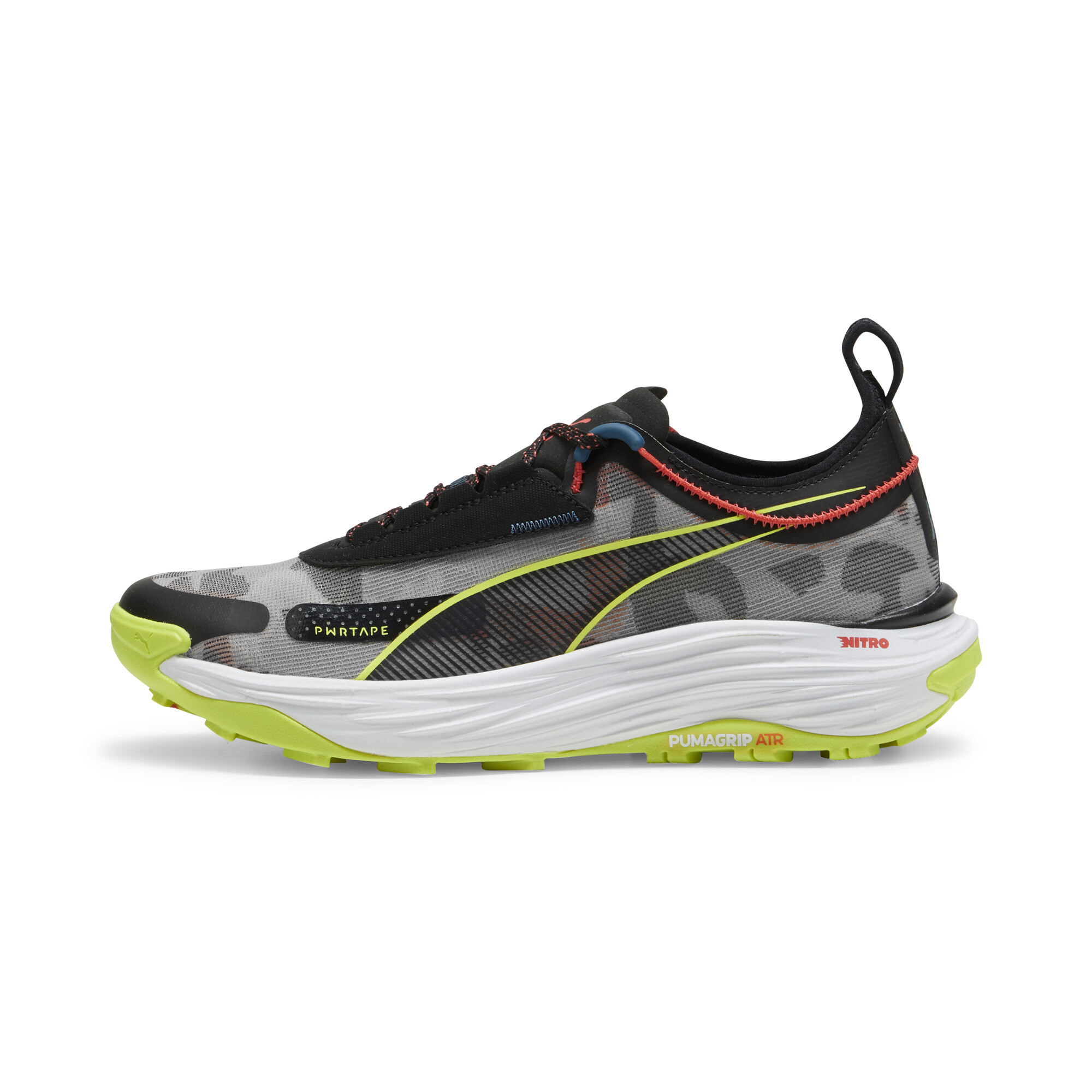 Puma Voyage NITRO™ 3 Trailrunning-Schuhe Herren | Black/Lime Pow/Active Red | Größe: 40.5