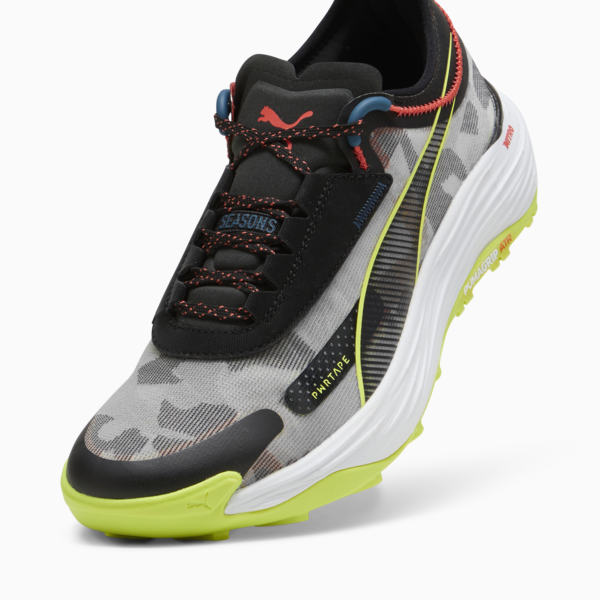 Voyage NITRO™ 3 Men's Trail Running Shoes, PUMA Black-Lime Pow-Active Red, large-ZAF