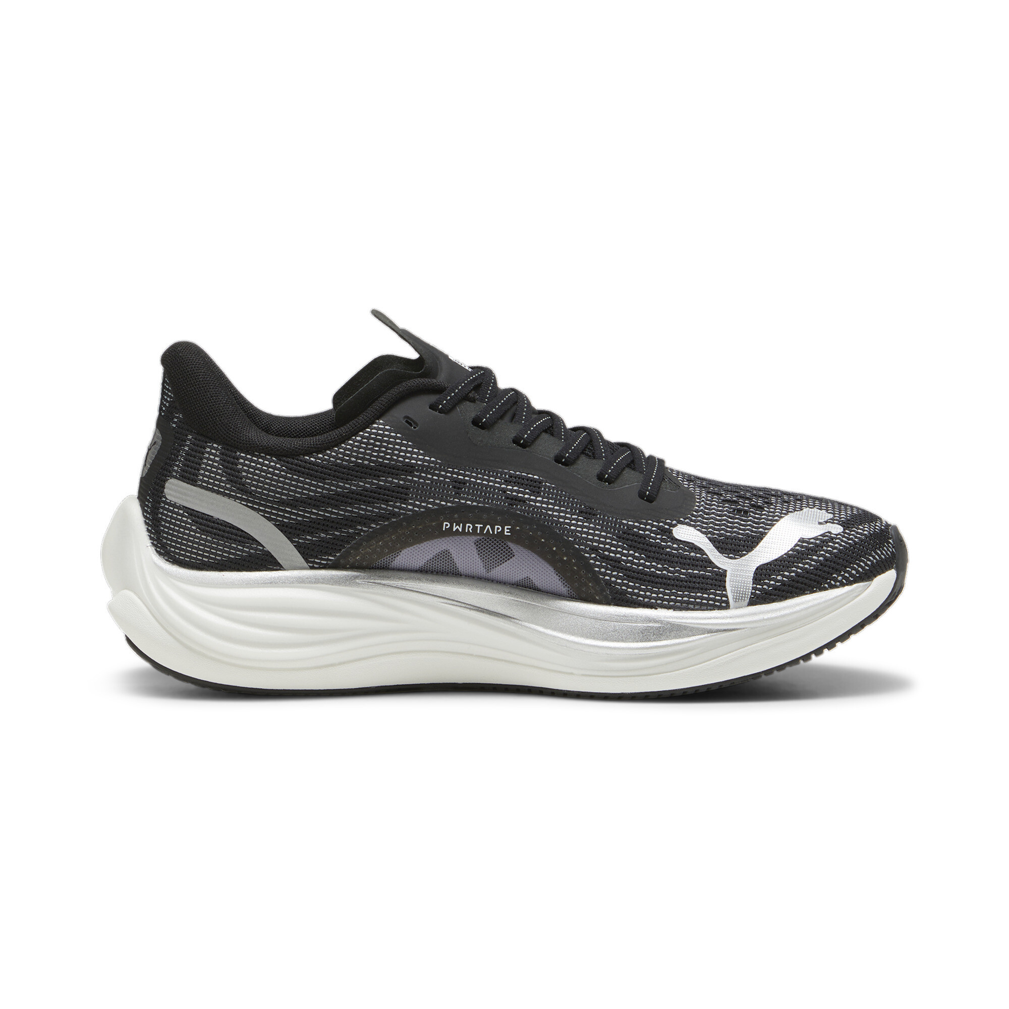 Men's PUMA Velocity NITROâ¢ 3 Running Shoes In White/Silver, Size EU 44.5