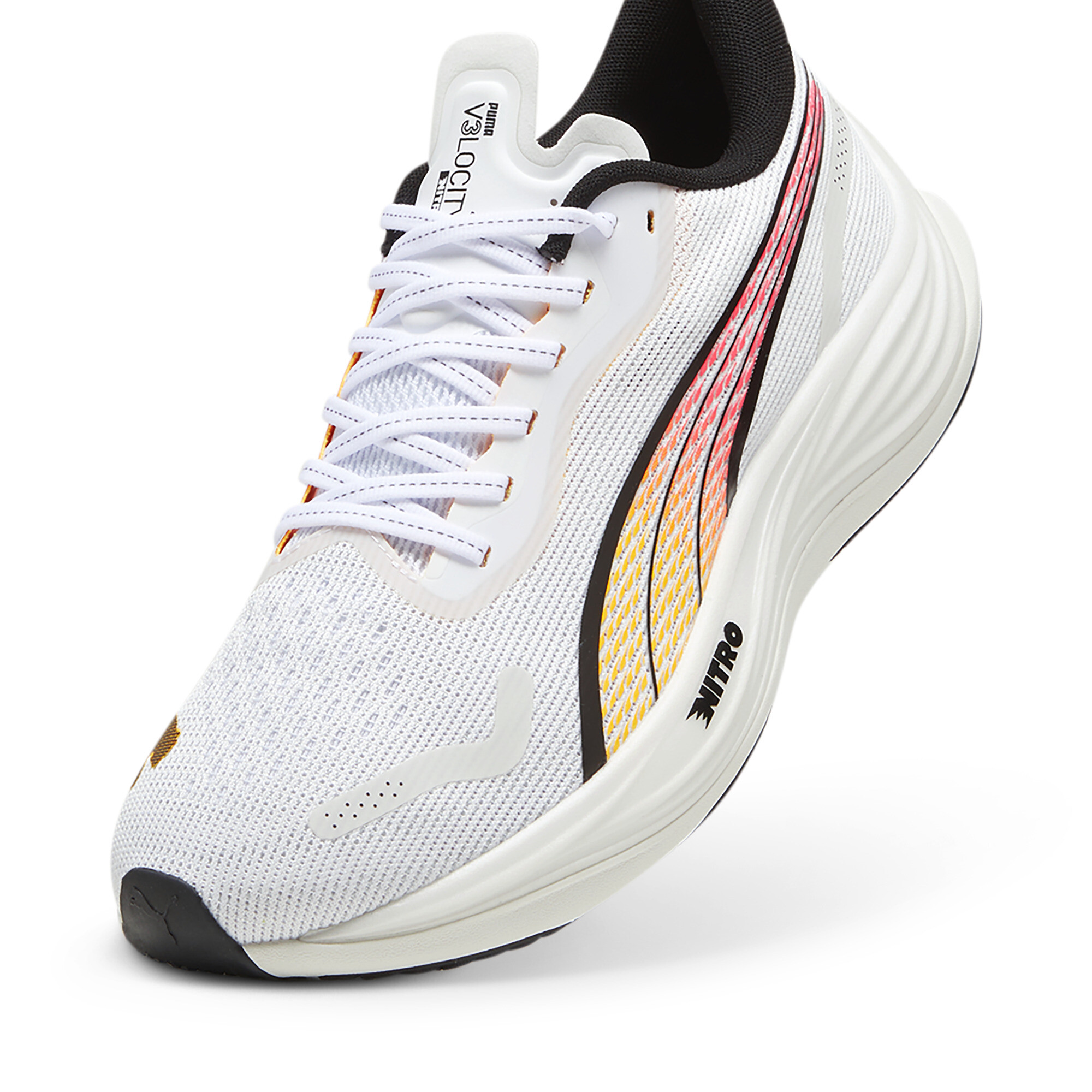 Men's Puma Velocity NITRO™ 3's Running Shoes, White, Size 40, Shoes