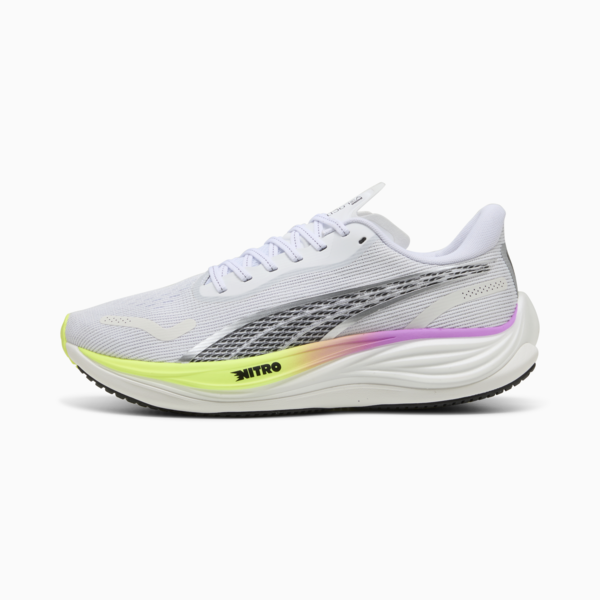 Tenis de running para hombre Velocity NITRO™ 3, PUMA White-Pure Magenta-Yellow Alert, large-MEX