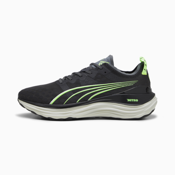 Tenis para correr para hombre ForeverRun NITRO, PUMA Black-Cool Dark Gray-Speed Green, large-MEX