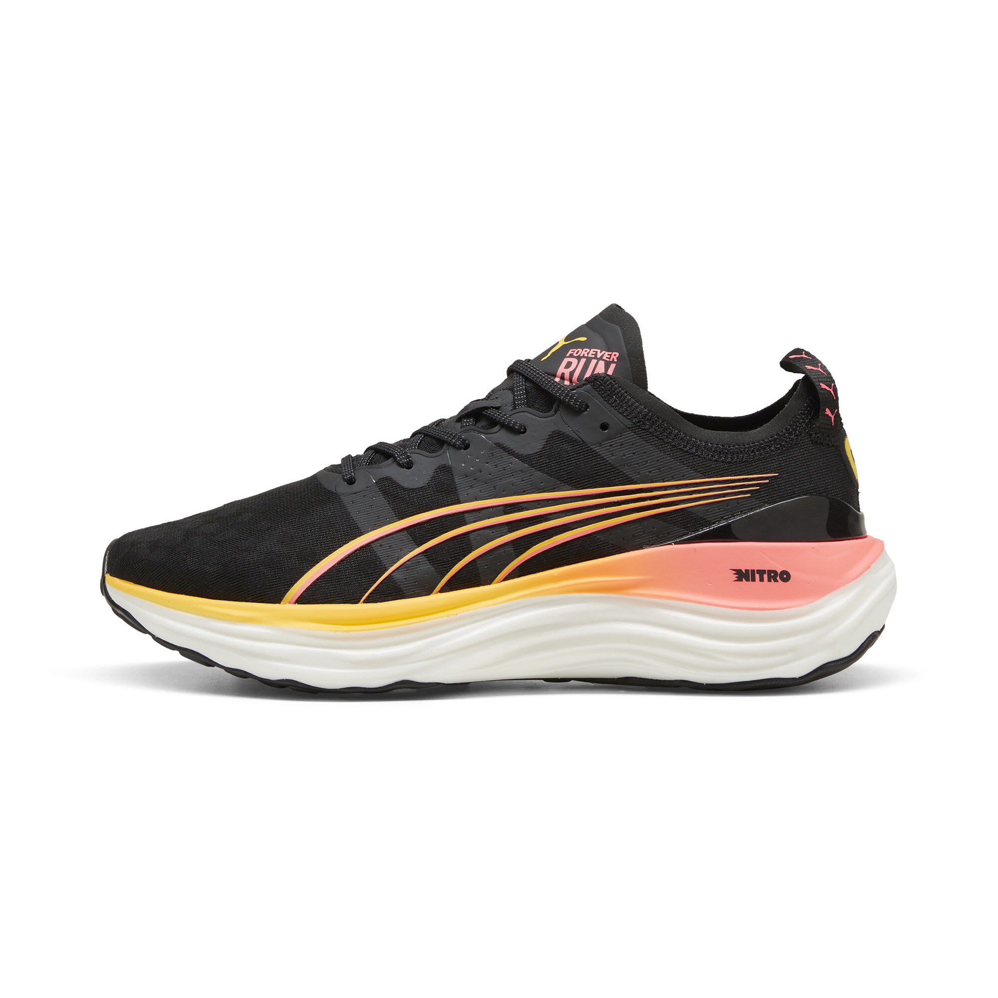 Puma ForeverRun NITRO™ Laufschuhe Herren | Black/Sun Stream/Sunset Glow | Größe: 43