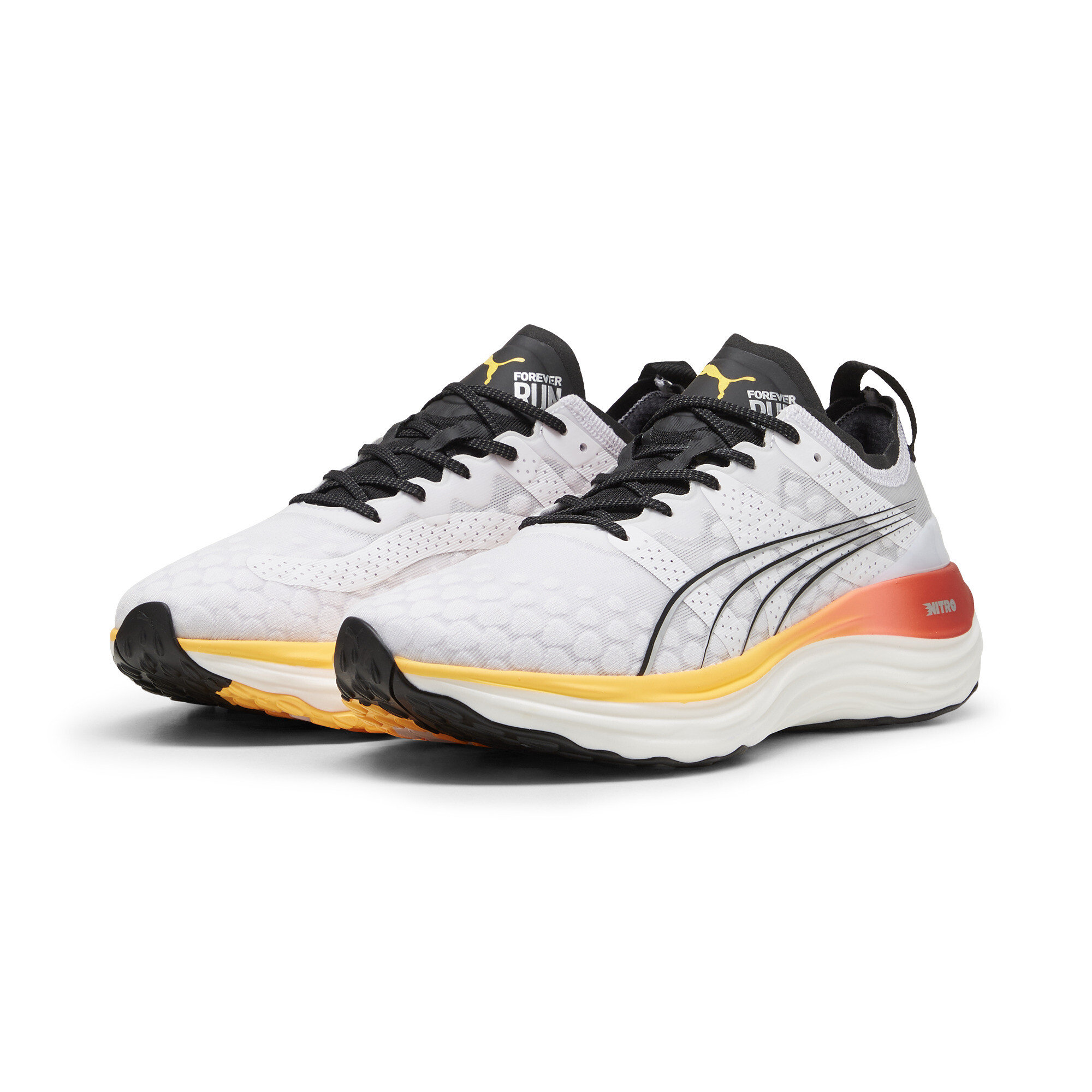 Men's PUMA ForeverRun NITRO™ Running Shoes In White, Size EU 42