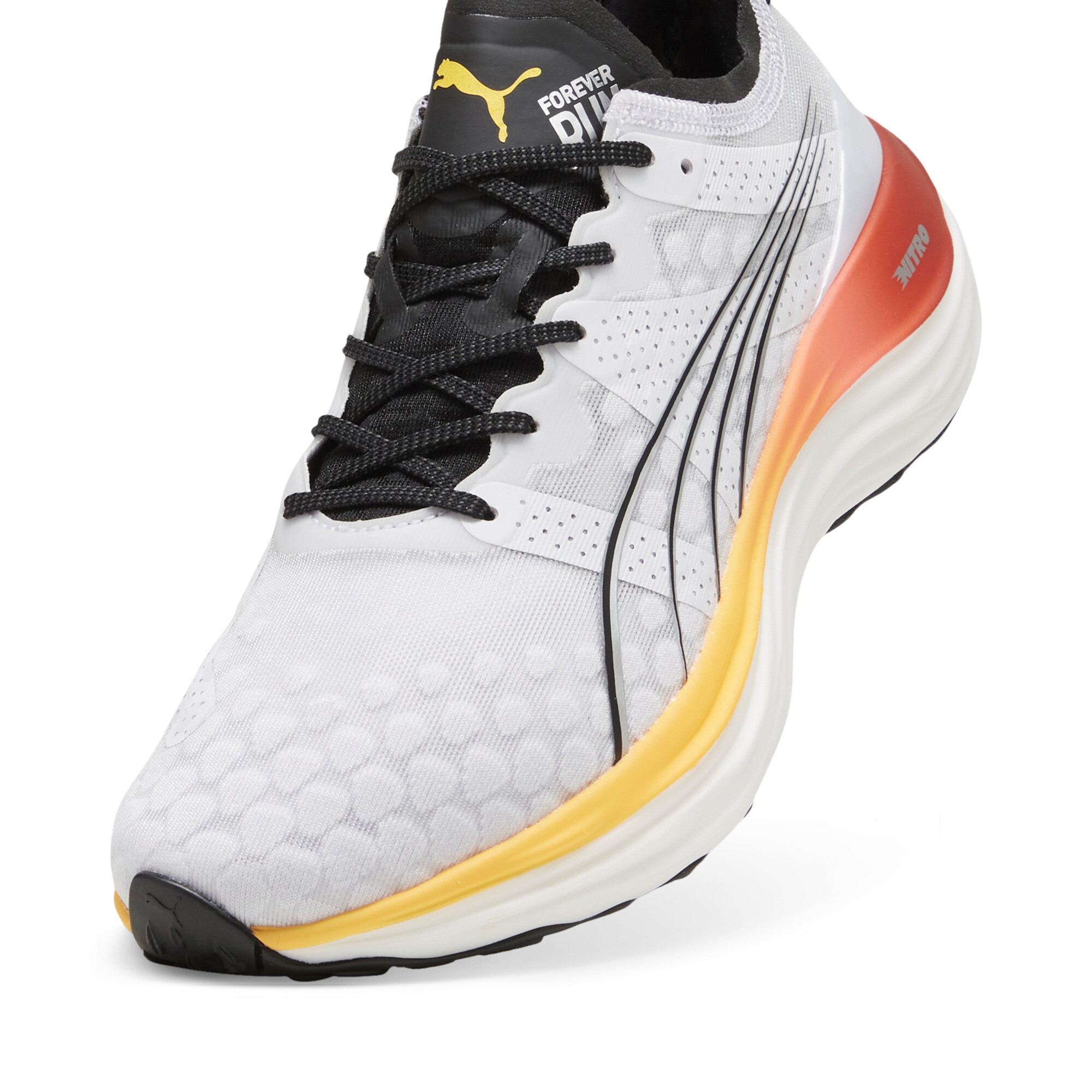 Men's PUMA ForeverRun NITRO™ Running Shoes In White, Size EU 42