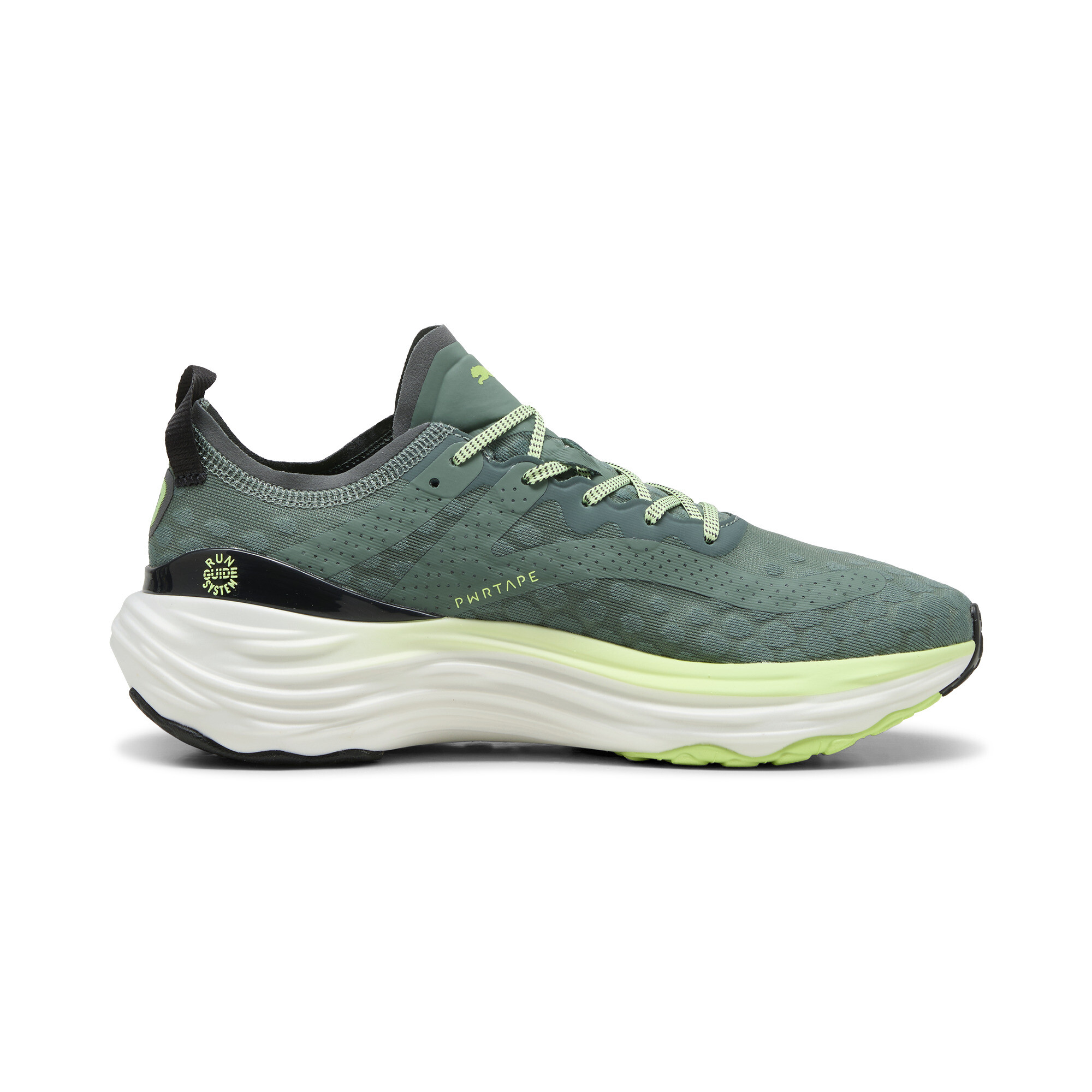 Men's PUMA ForeverRun NITRO™ Running Shoes In Green, Size EU 42.5