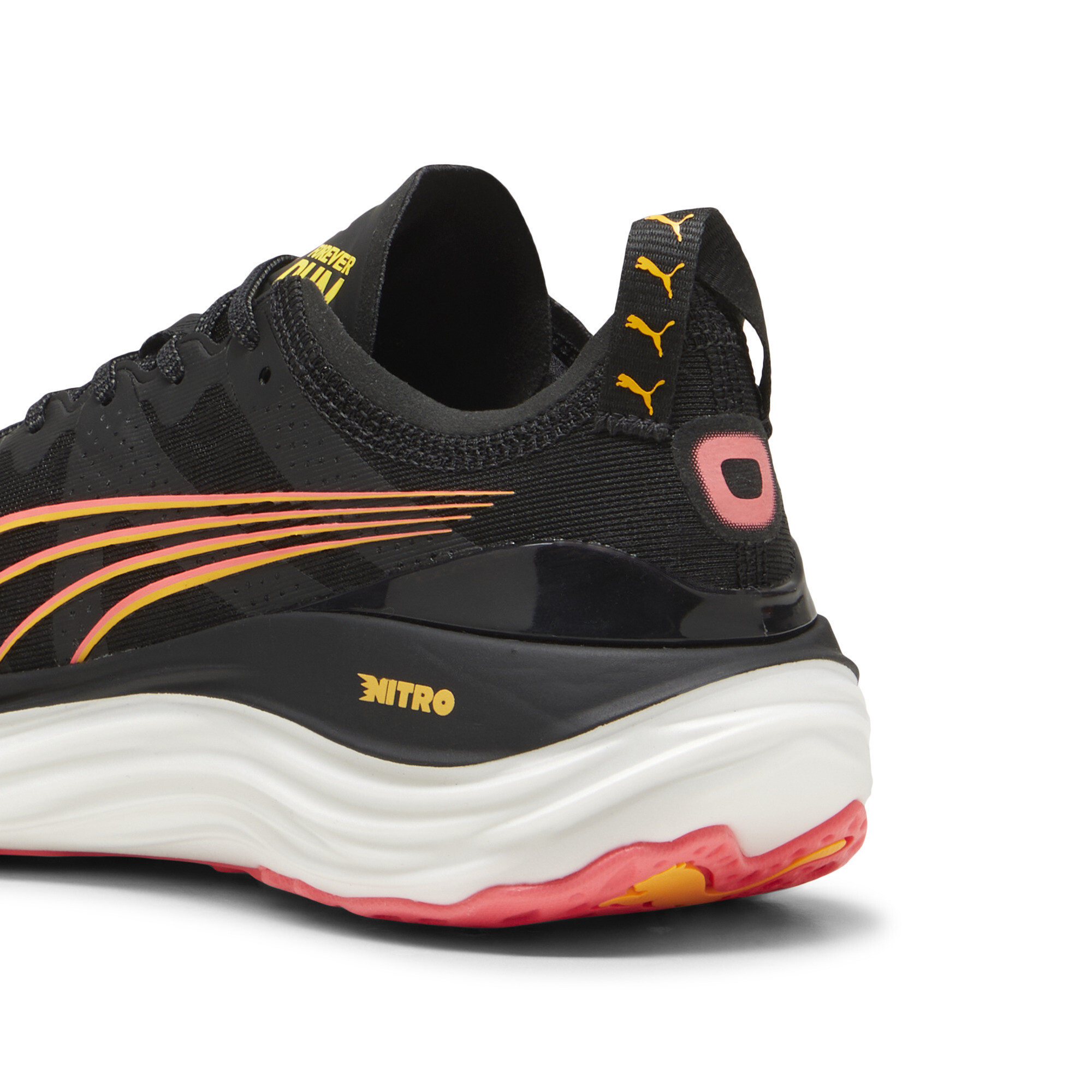 Women's PUMA ForeverRun NITRO™ Running Shoes In Black, Size EU 38