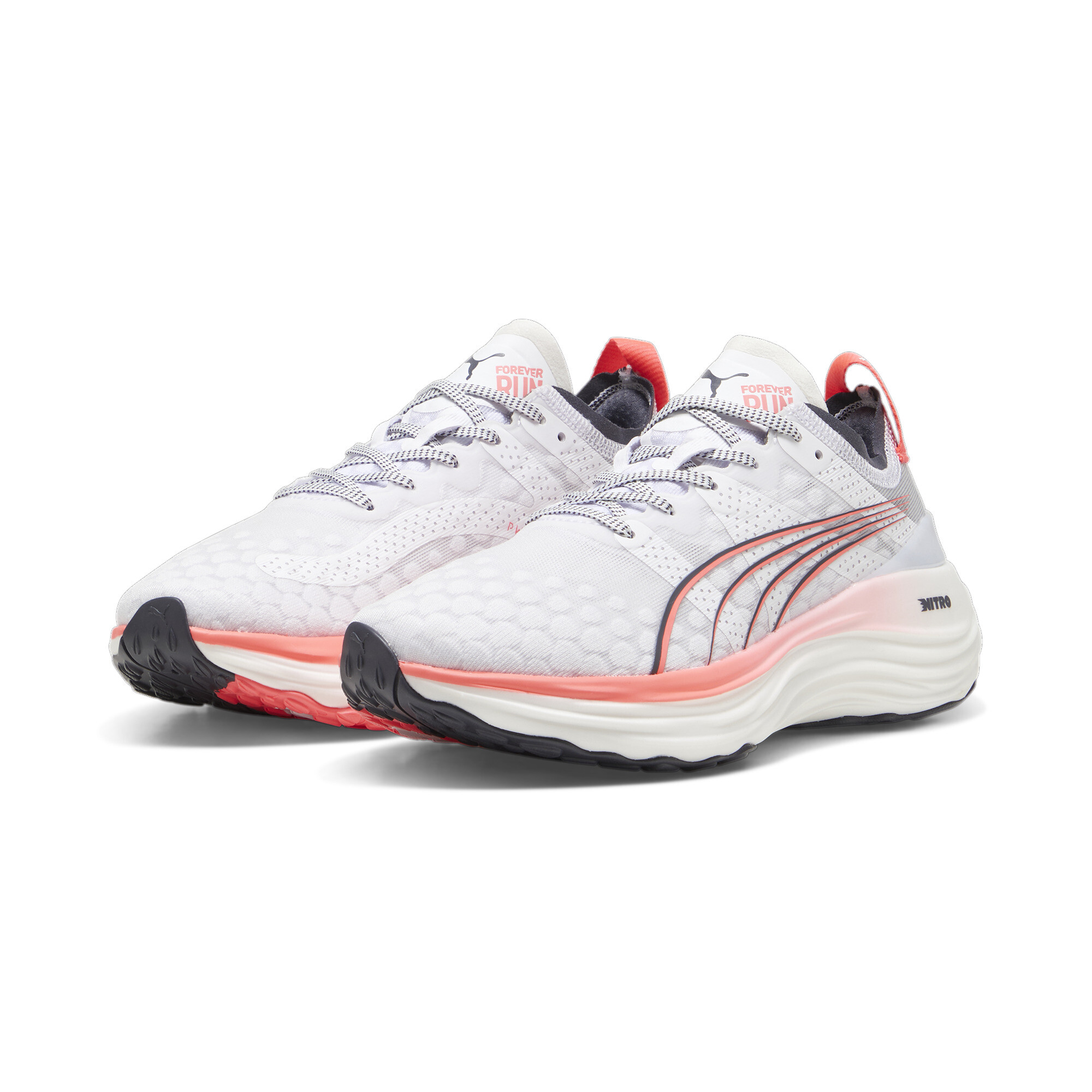 Women's PUMA ForeverRun NITRO™ Running Shoes In White, Size EU 36