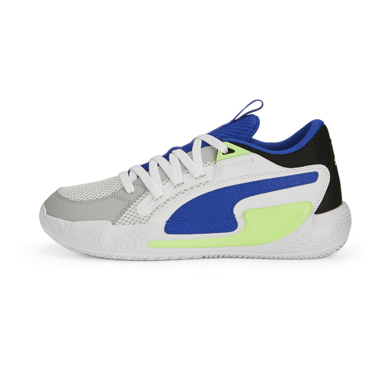 

PUMA Court Rider Chaos Unisex Basketball Shoes, White/yellow