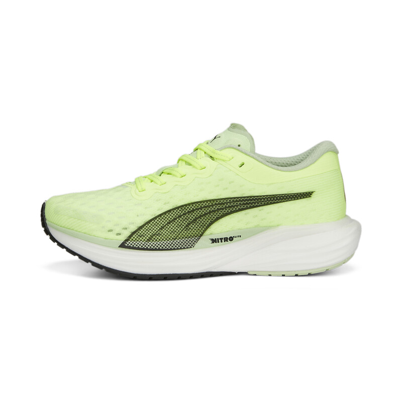 Women's PUMA Deviate NITRO 2 Run 75 Running Shoes in Green/Yellow size UK 5