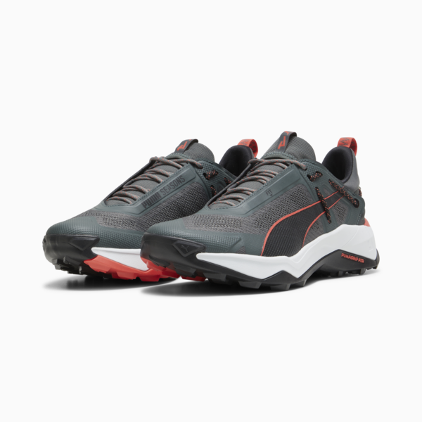 Explore NITRO™ Men's Hiking Shoes, Mineral Gray-PUMA Black-Active Red, large-ZAF