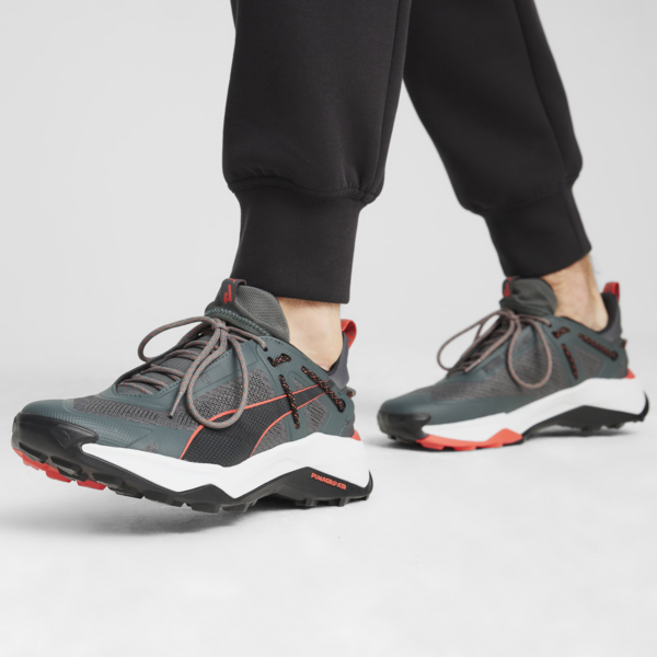 Explore NITRO™ Men's Hiking Shoes, Mineral Gray-PUMA Black-Active Red, large-ZAF