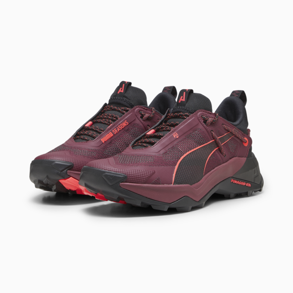 Explore NITRO™ Women's Hiking Shoes, Dark Jasper-PUMA Black-Fire Orchid, large-ZAF