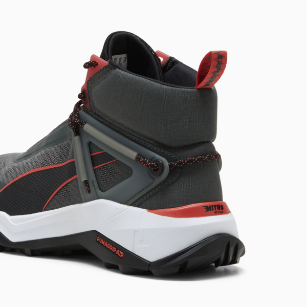 Explore NITRO Mid Hiking Shoes Men, Mineral Gray-PUMA Black-Active Red, large-ZAF