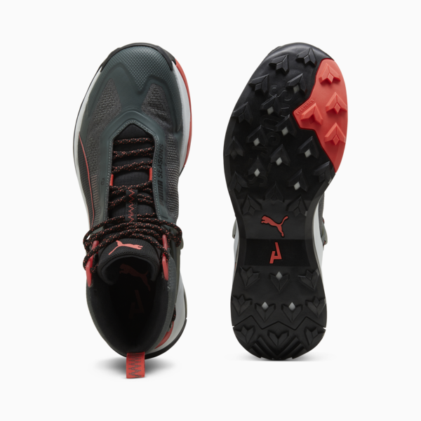Explore NITRO Mid Hiking Shoes Men, Mineral Gray-PUMA Black-Active Red, large-ZAF