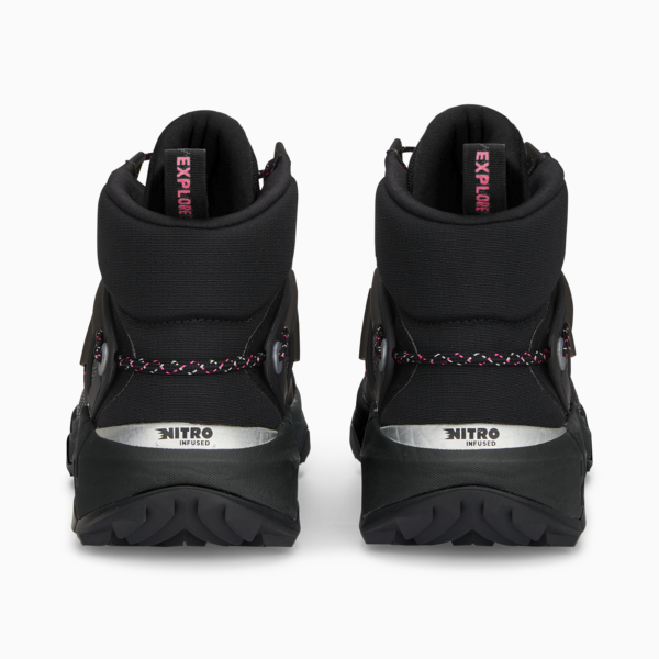 Explore NITRO Mid Women's Hiking Shoes, PUMA Black-PUMA Silver-Ravish, large-ZAF