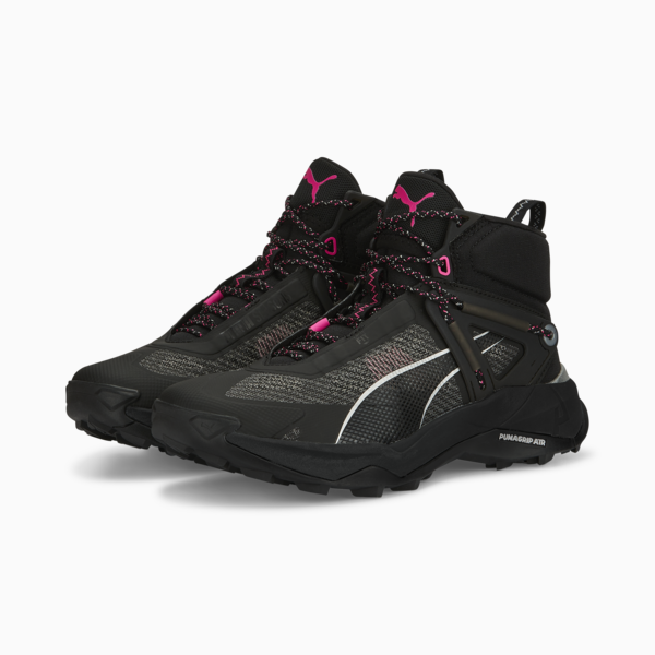 Explore NITRO Mid Women's Hiking Shoes, PUMA Black-PUMA Silver-Ravish, large-ZAF