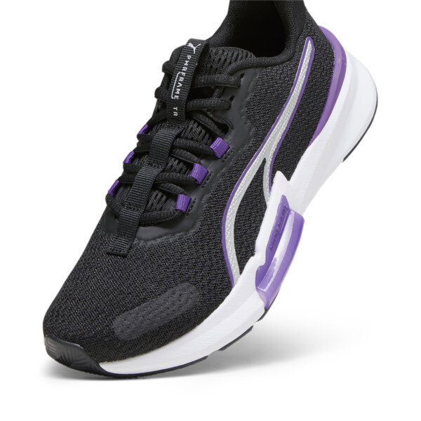Womens black puma tennis shoes on sale