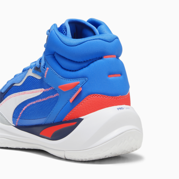 Zapatillas de basketball Playmaker Pro Mid, PUMA Black-Persian Blue-Fire Orchid-Ultra Blue, large-ARG
