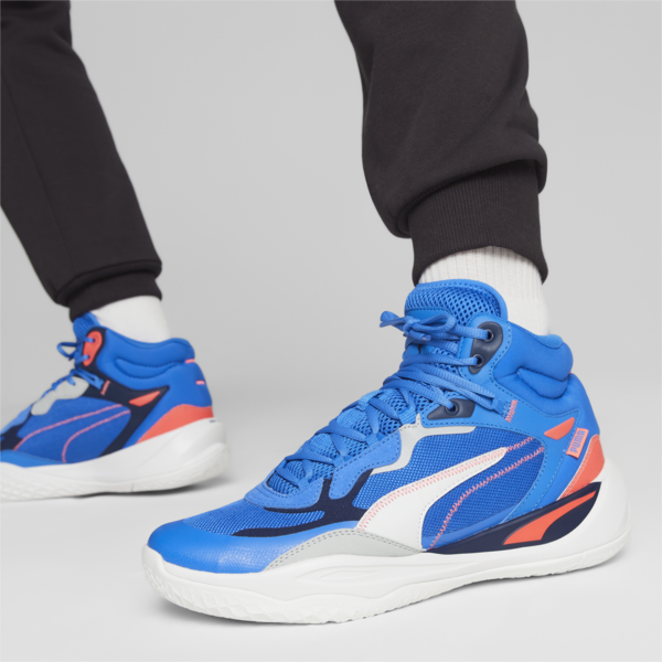 Zapatillas de basketball Playmaker Pro Mid, PUMA Black-Persian Blue-Fire Orchid-Ultra Blue, large-ARG
