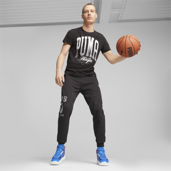 Zapatillas de basketball Playmaker Pro Mid, PUMA Black-Persian Blue-Fire Orchid-Ultra Blue, large-ARG