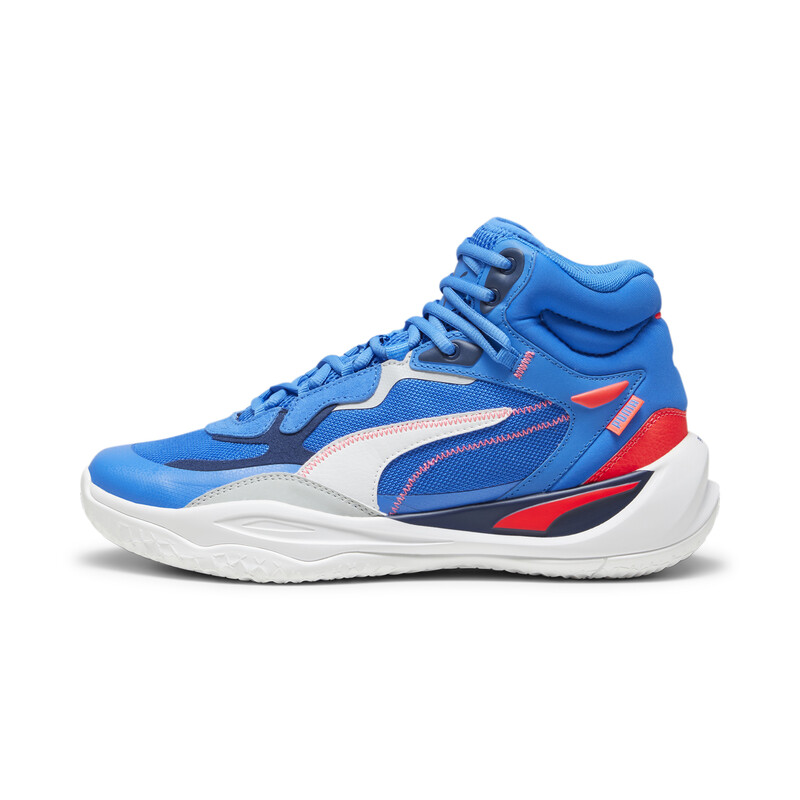 

PUMA Playmaker Pro Mid Sneakers, Black/pink/blue