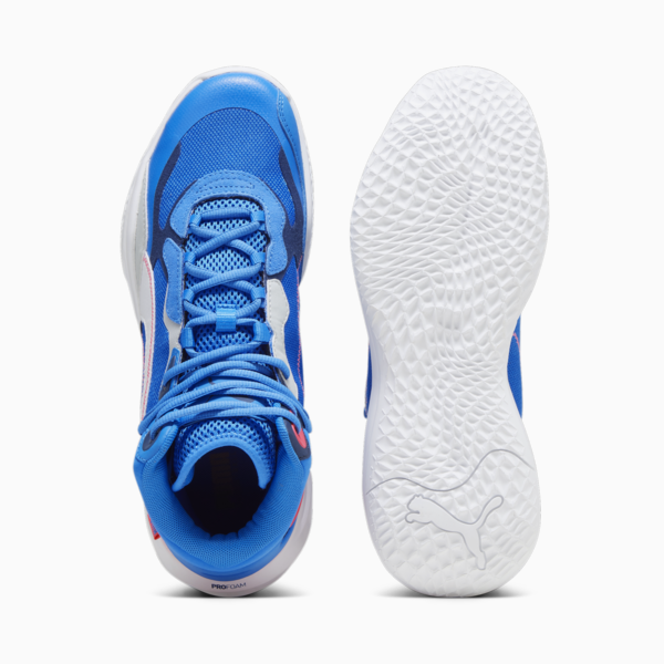 Zapatillas de basketball Playmaker Pro Mid, PUMA Black-Persian Blue-Fire Orchid-Ultra Blue, large-ARG