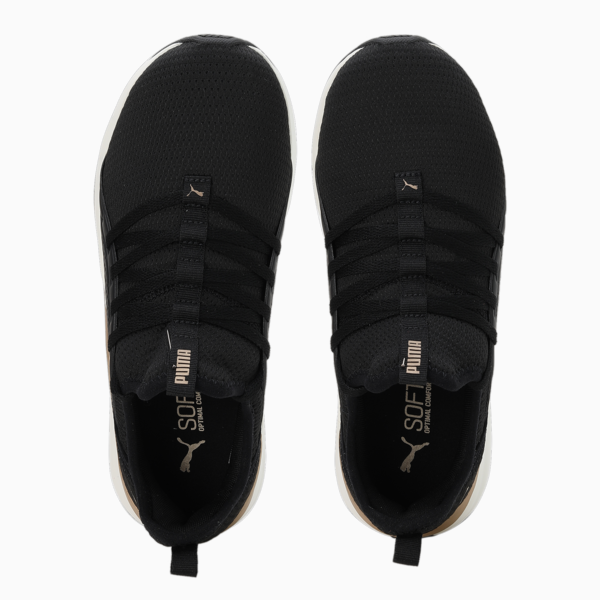 Soft ride Sophia 2 Running Shoes Women, PUMA Black-PUMA Gold-Warm White, large-MEX